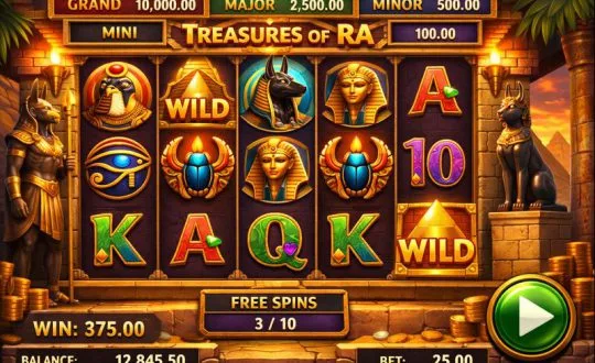 Treasures of Ra slot artwork